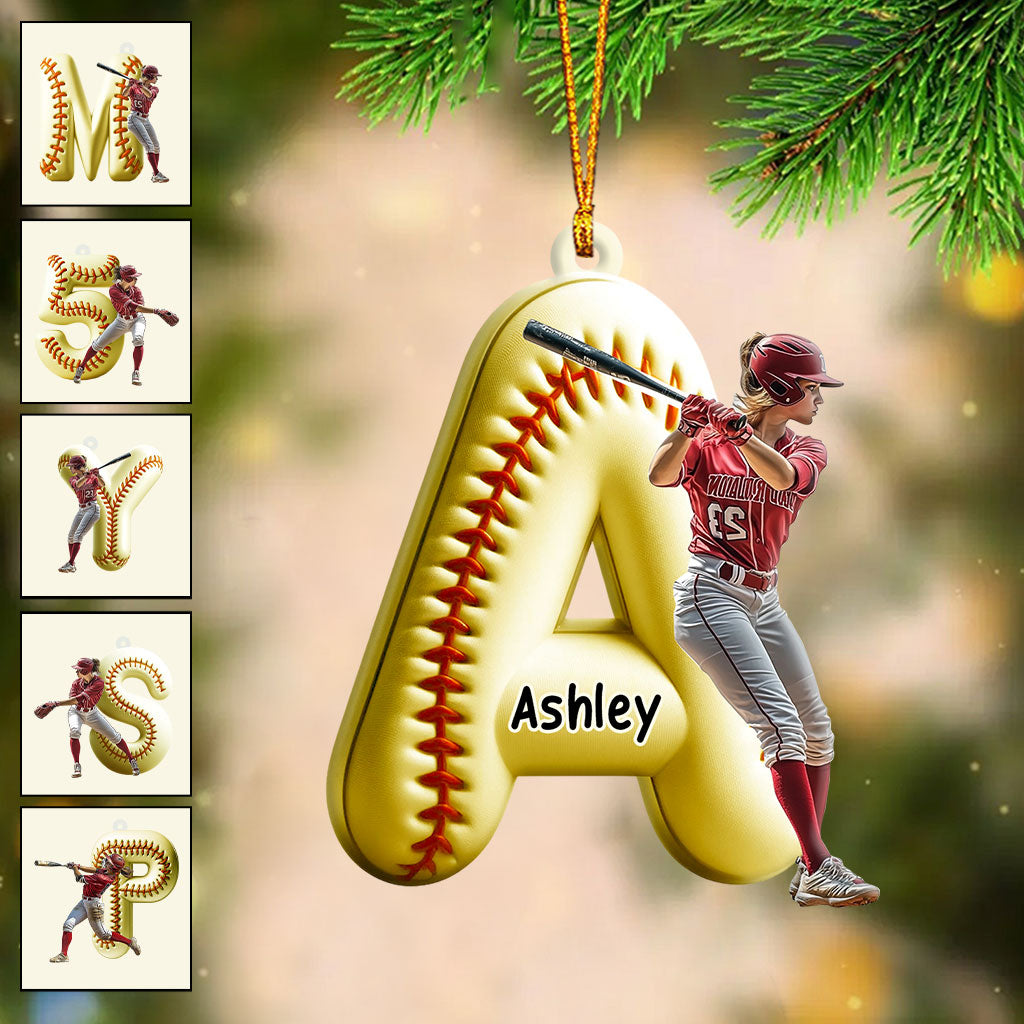 Best Player Ever - Personalized Softball Ornament