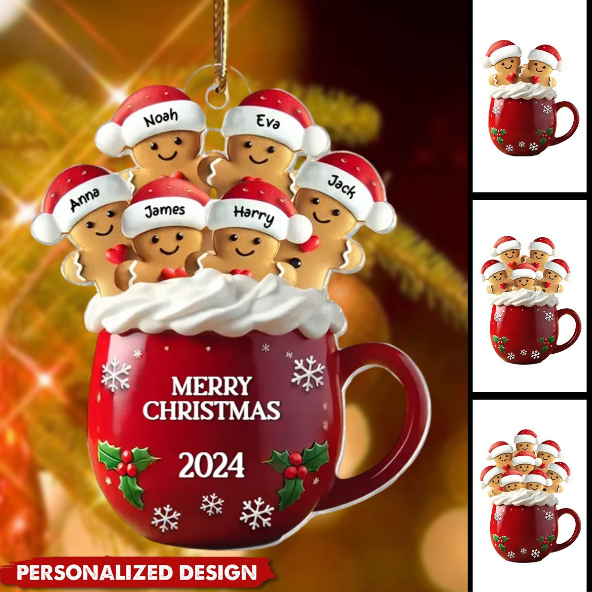 Hot Cocoa Cookie Man Family-Personalized Christmas Gifts For Family