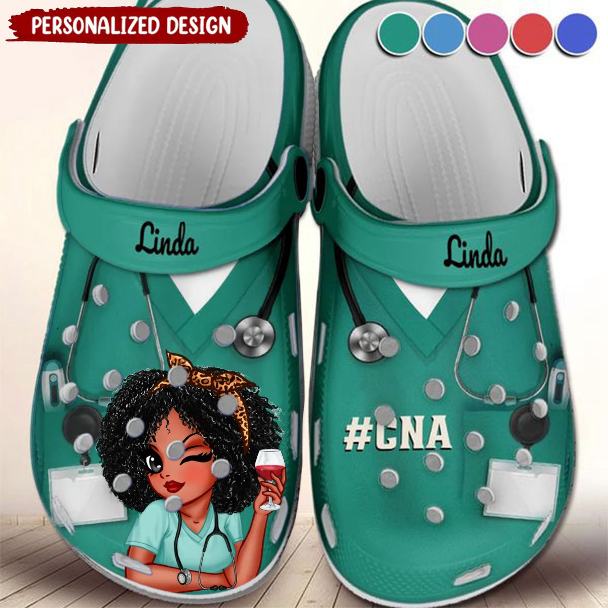 Nurse Scrub CNA RN Healthcare Worker Personalized Clog For Nurse