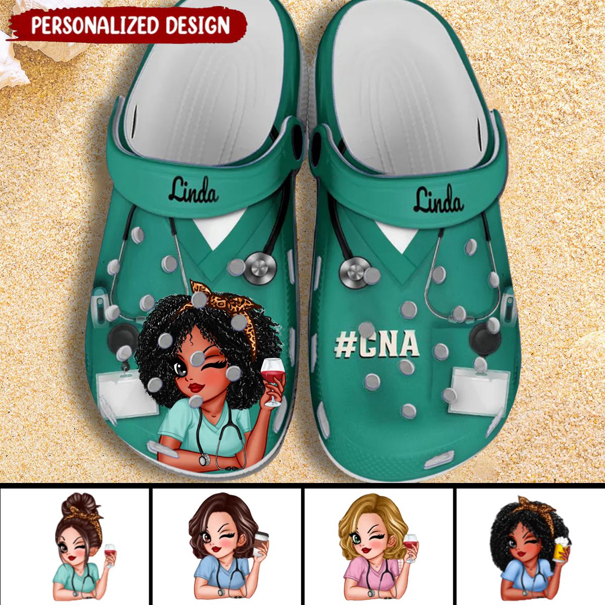 Nurse Scrub CNA RN Healthcare Worker Personalized Clog For Nurse