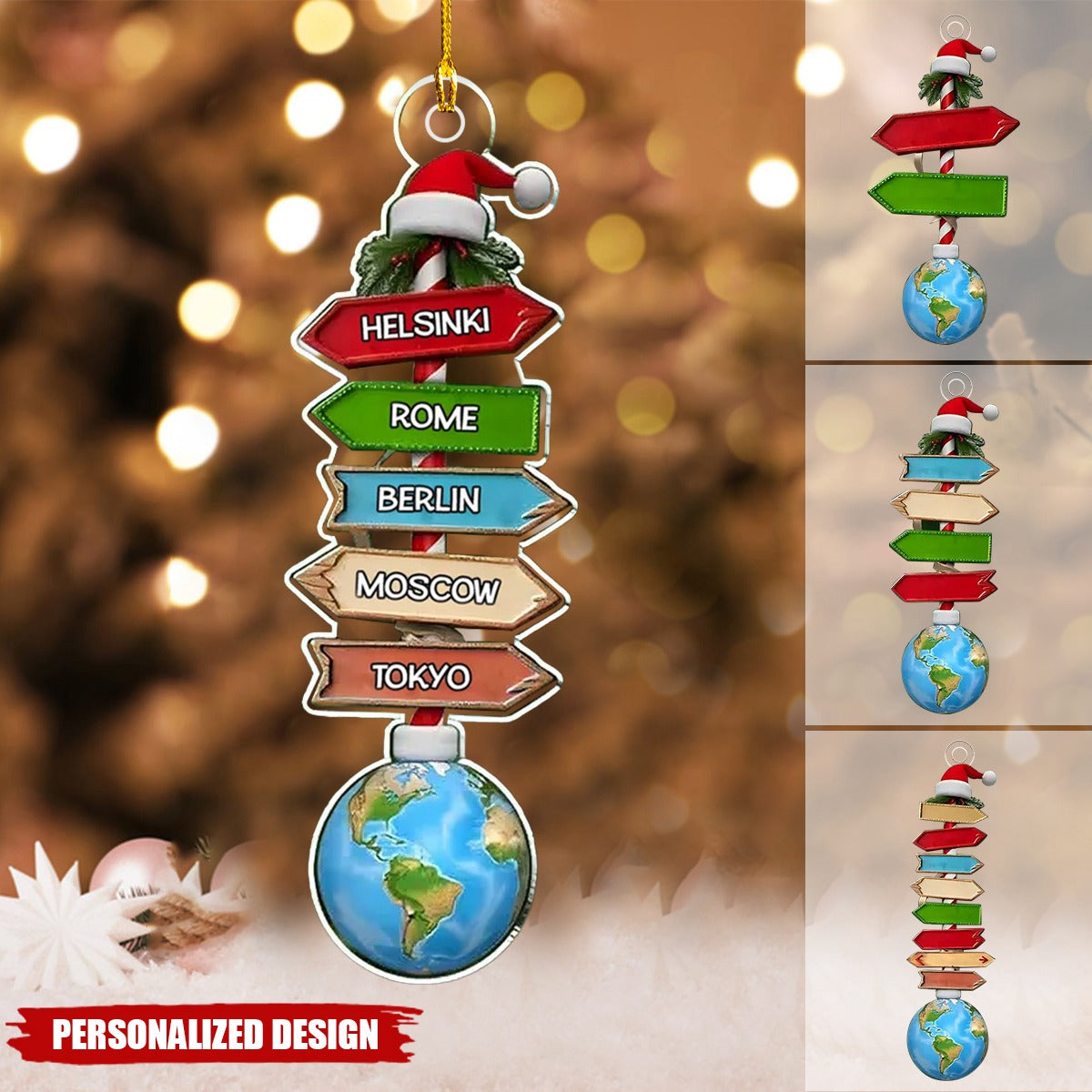 Travel Adventure - Personalized Custom Acrylic Ornament