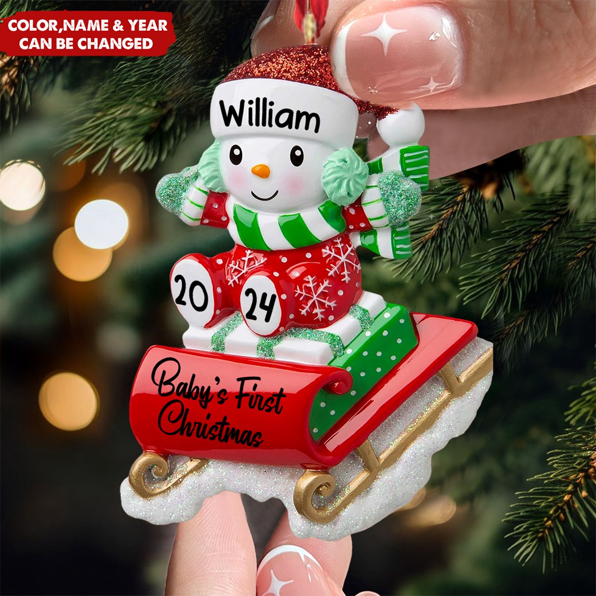 Personalized Baby's First Christmas Ornament - Gift for Newborn Baby