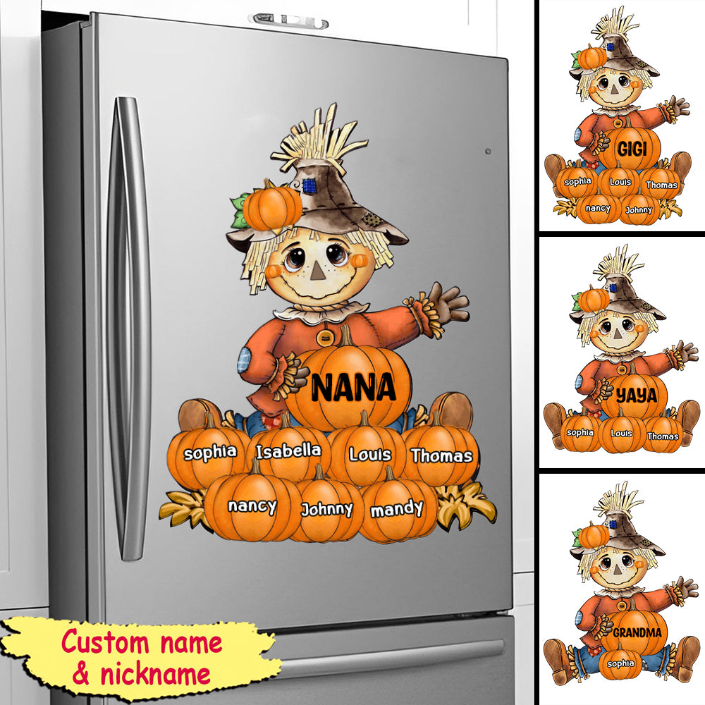 Fall Seasons, Pumpkin Grandma- Mom Personalized Sticker Decal