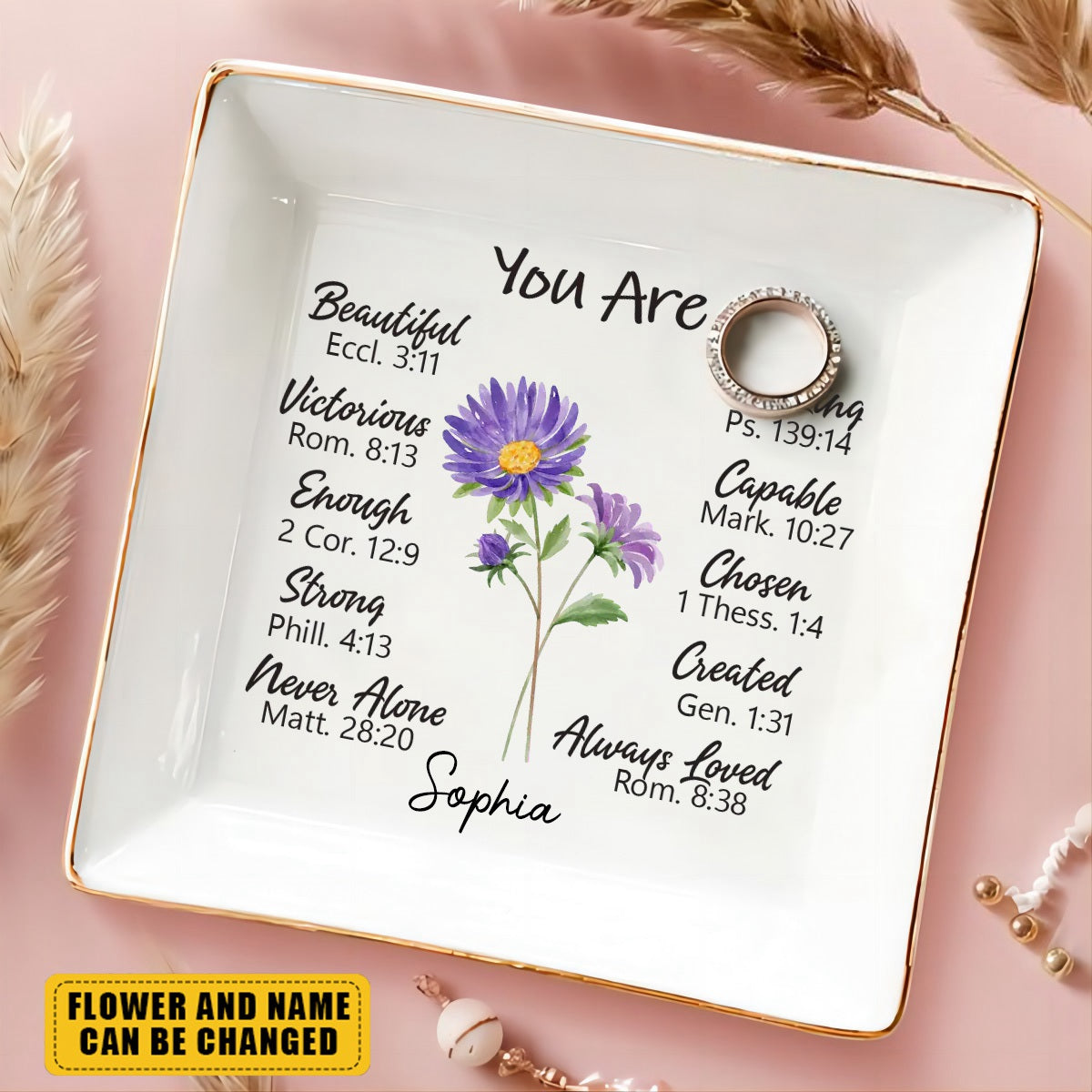 A Friend Is Like A Flower - Bestie Personalized Custom Jewelry Dish