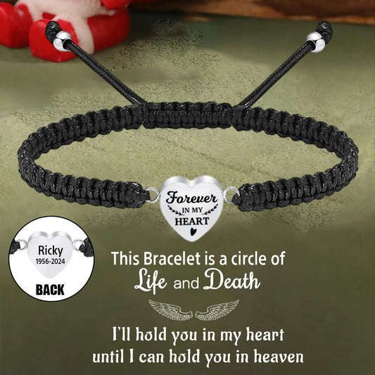 Personalized Forever In My Heart Memorial Urn Bracelet - Gift For Christmas