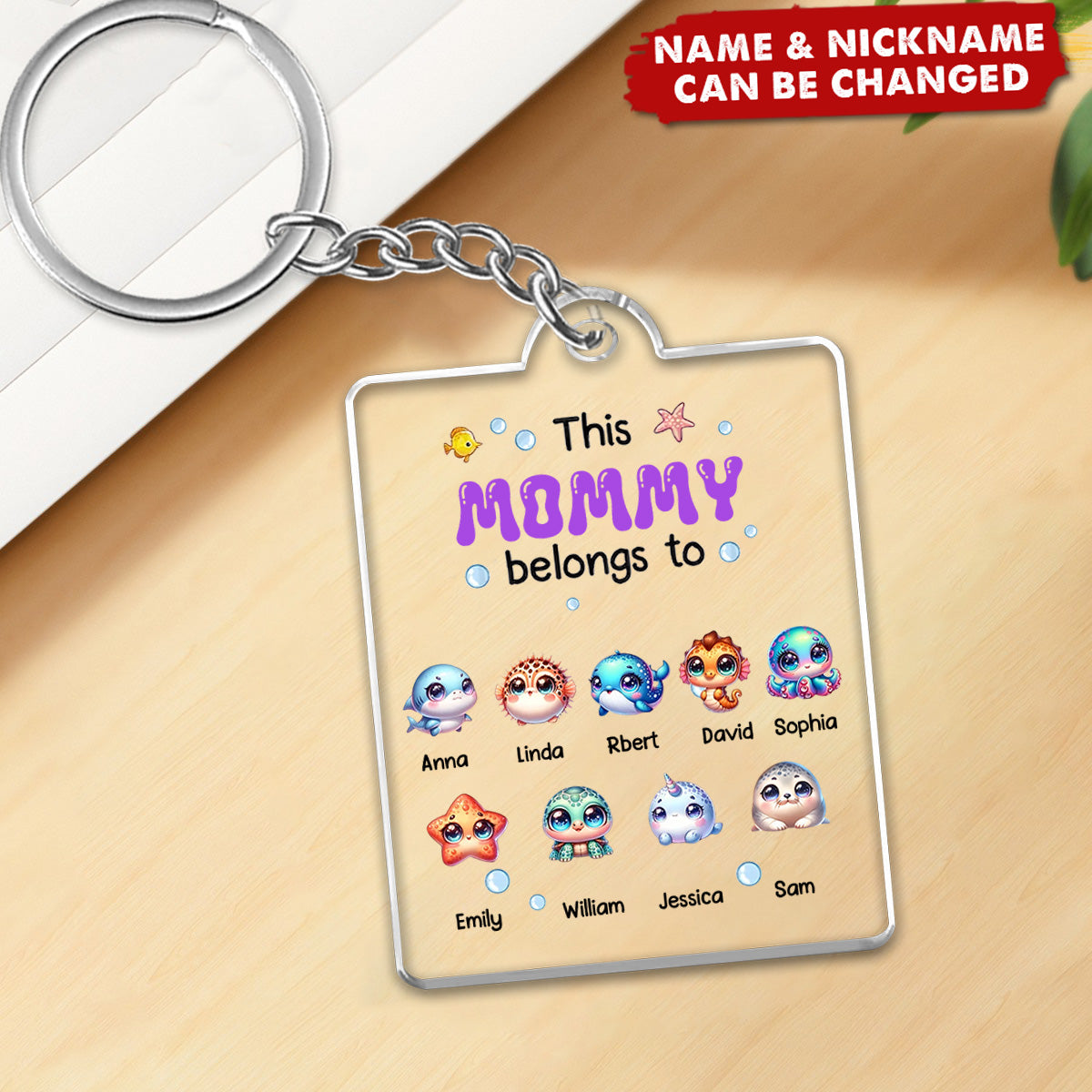 This Grandma Belongs To Summer Beach Personalized Keychain