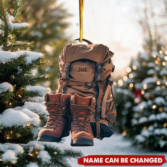 Personalized Hiking Ornament - Christmas Gift For Hiking Lovers