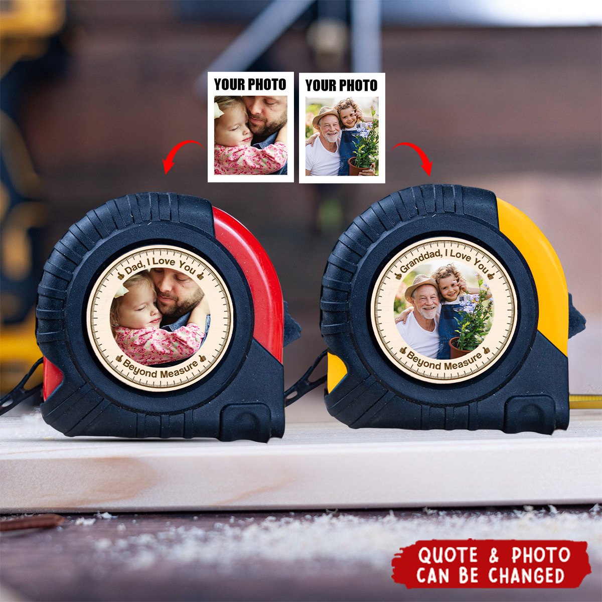 Dad I Love You - Personalized Custom Tape Measure - Gift For Dad