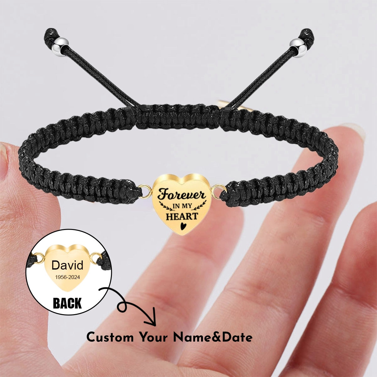 Personalized Forever In My Heart Memorial Urn Bracelet - Gift For Christmas