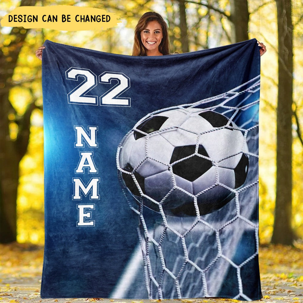 Personalized Soccer Blanket - Gift For Soccer Lovers