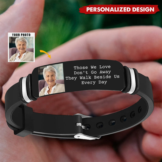 Custom Photo I'll Carry You - Memorial Gift For Family - Personalized Engraved Bracelet