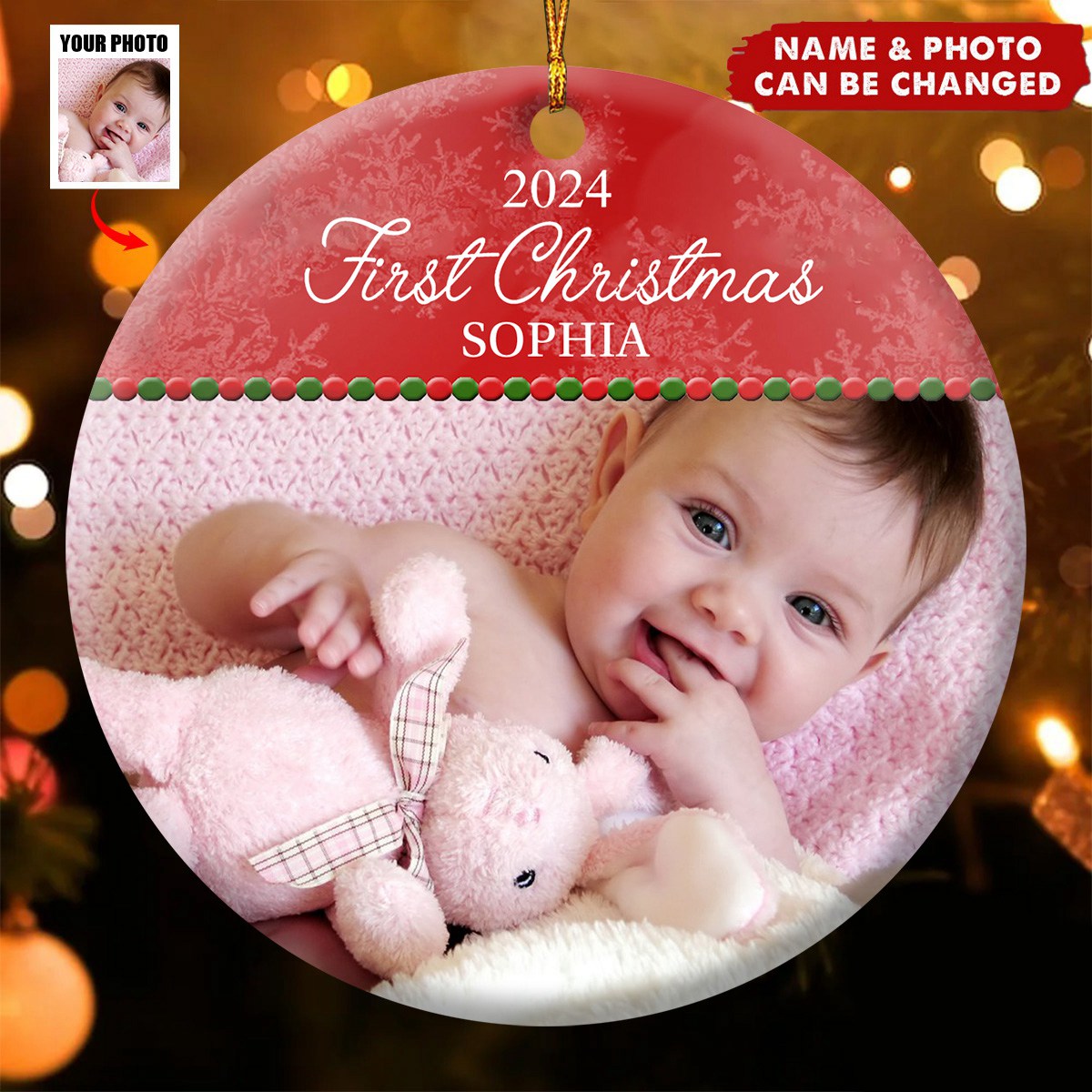 Baby's First Christmas Personalized Newborn Ornament