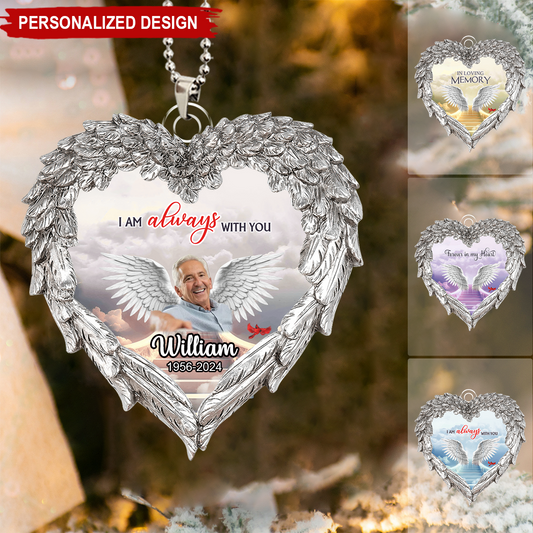 Memorial Upload Photo Wings, In Loving Memory In Heaven Personalized Ornament