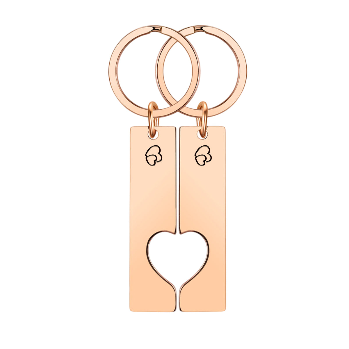 To My Man - Personalized Couple Heart Keychain with Date & Initials