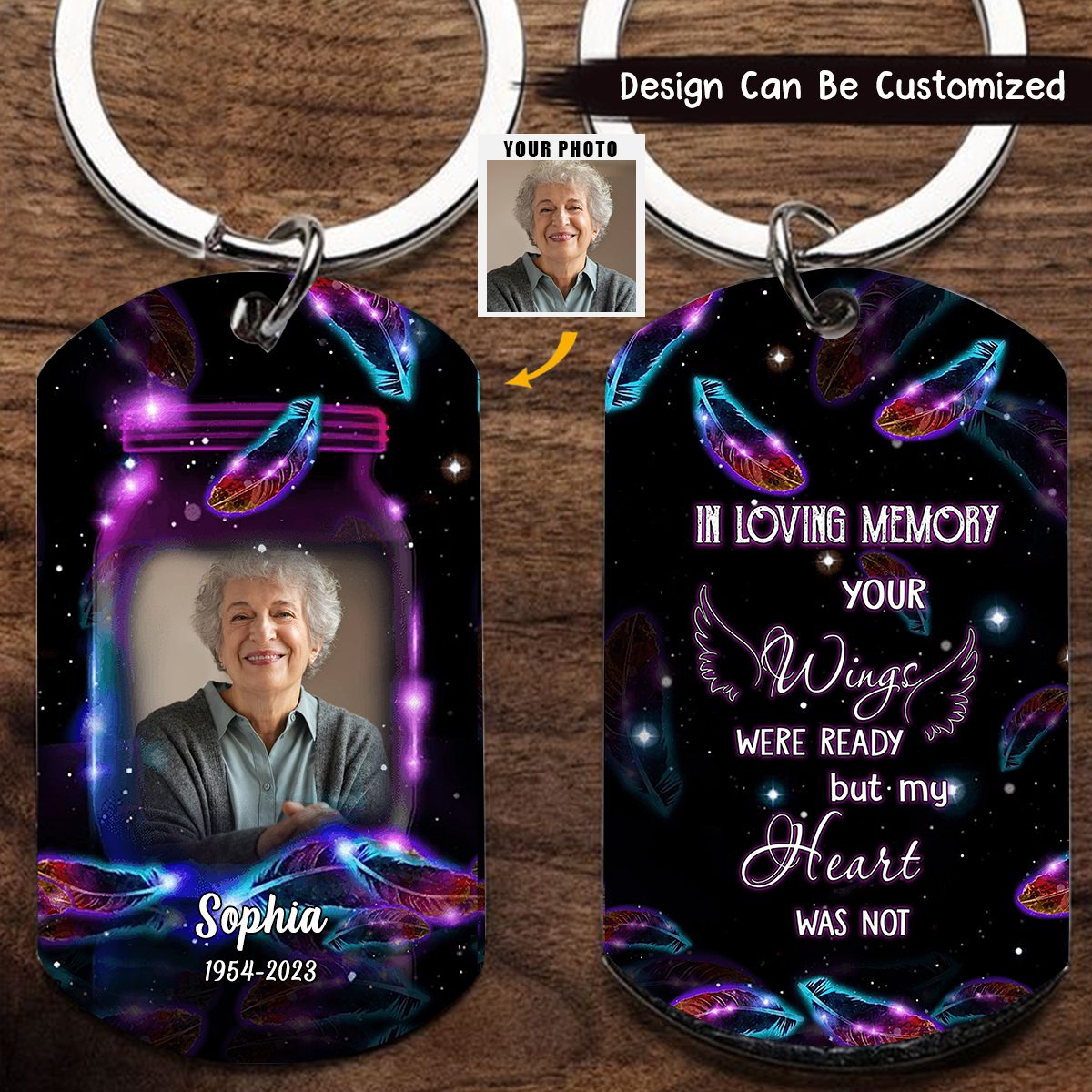 Personalized Memorial In Loving Memory Keychain