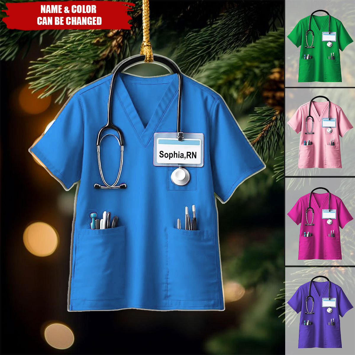 Personalized Nurse Uniform Ornament - Christmas Gift For Nurse