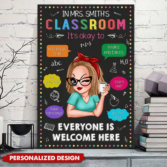 Personalized Custom Poster -Teacher's Day, Appreciation Gift For Teacher