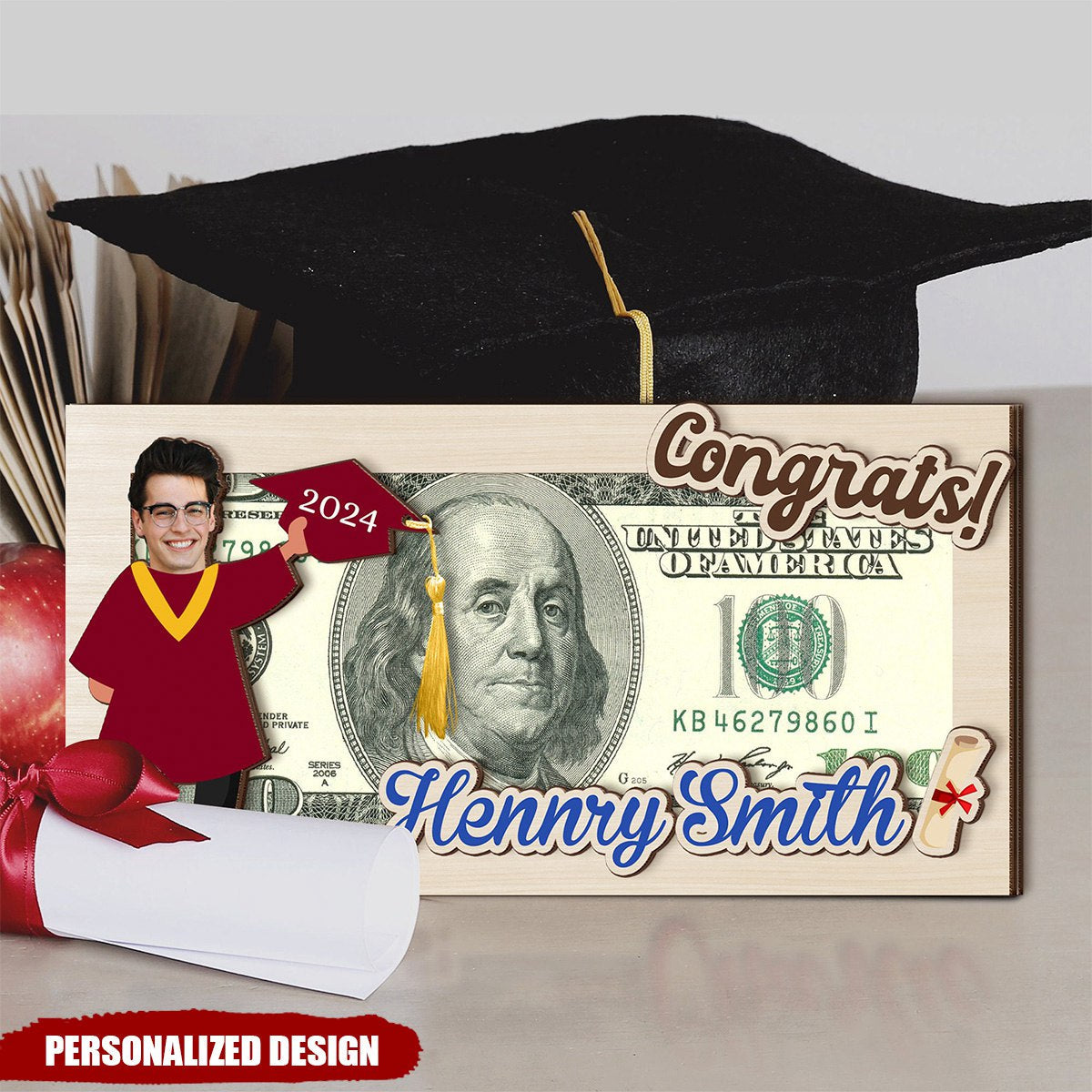 Congraulation On Your Graduation Personalized Money Holder