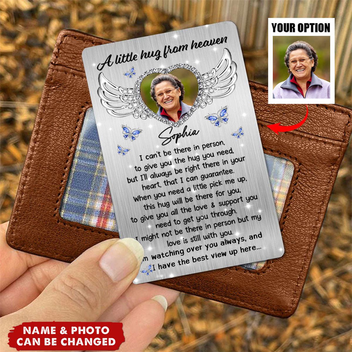 A Little Heart From Heaven - Memorial Gift Ideas - Personalized Wallet Card