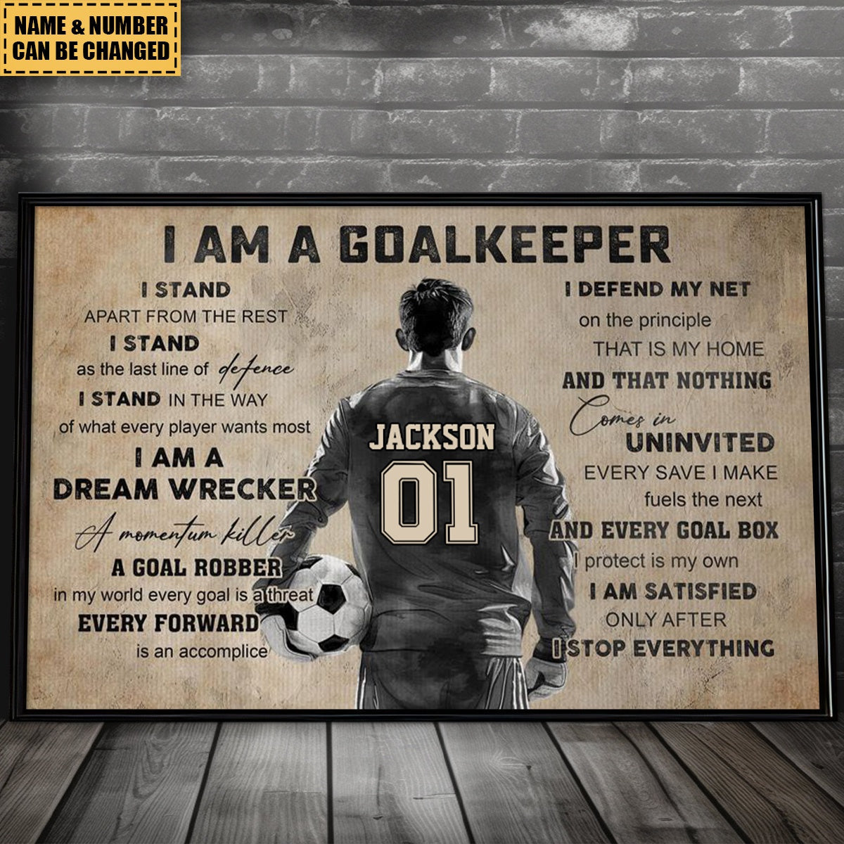 Soccer Goalkeeper Personalized Poster, Perfect Gift For Soccer Lovers