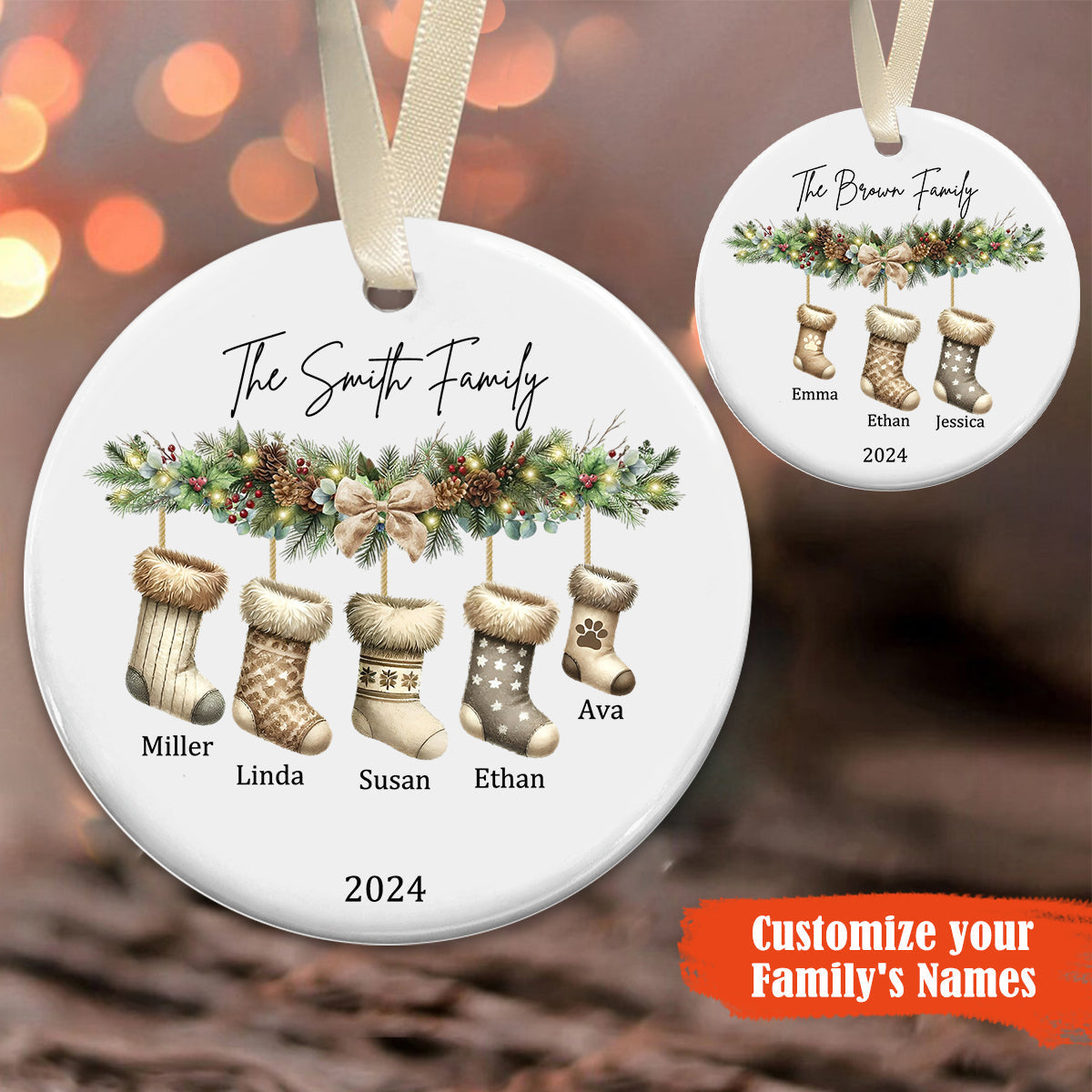 Personalized Christmas Ornaments - Gifts for the Family