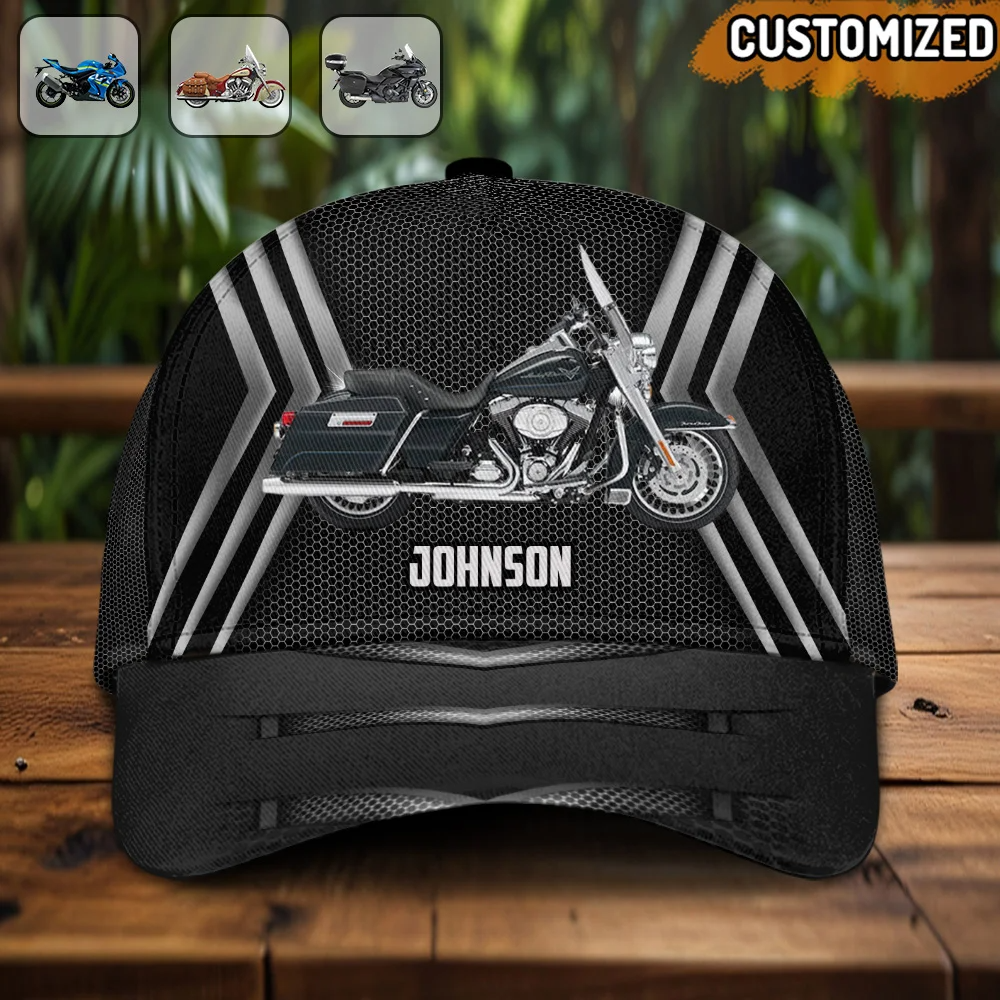 Motorcycle Adventure Personalized Name Classic Cap