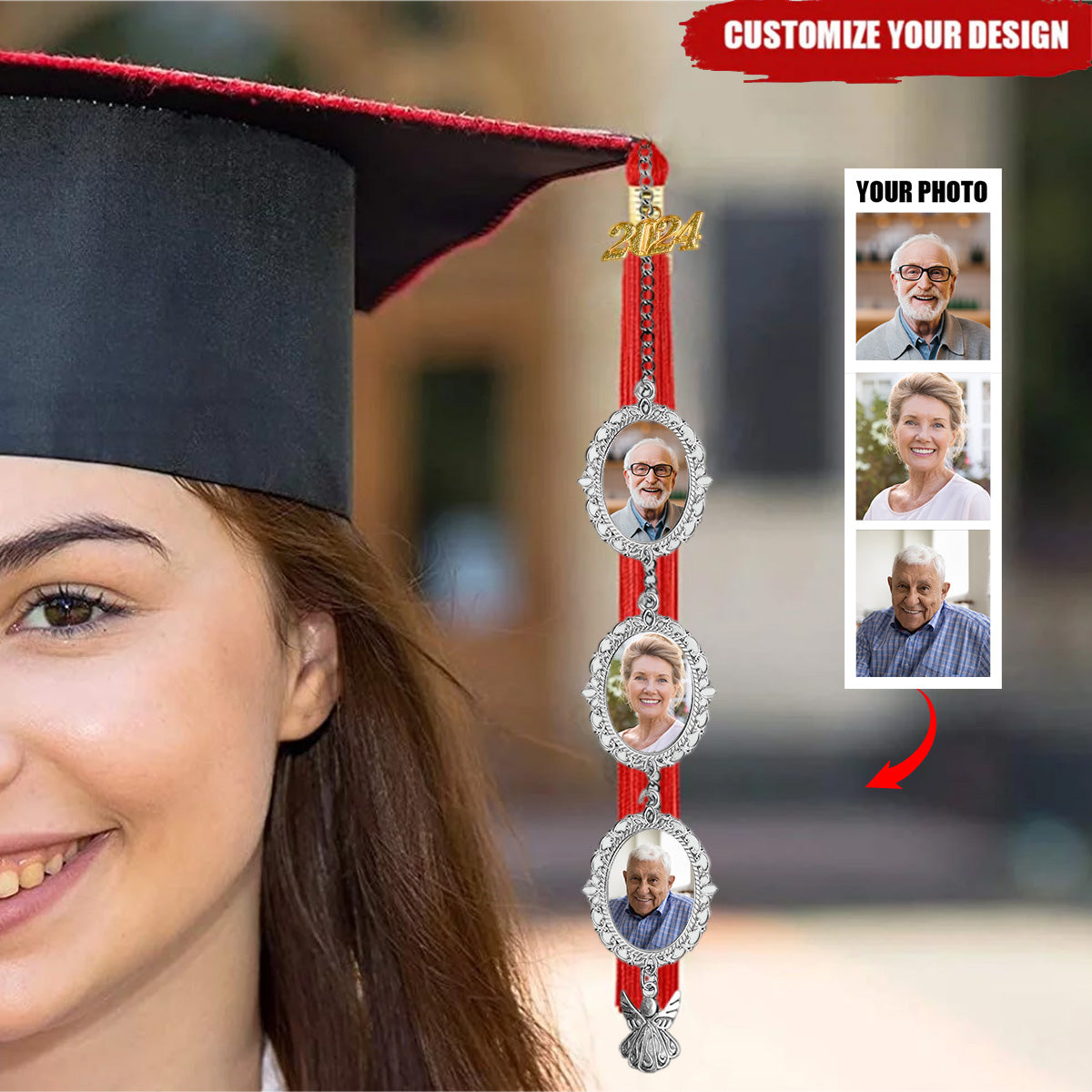 2024 Personalized Graduation Photo Memorial Tassel Charm For Grad Cap Graduation Gift