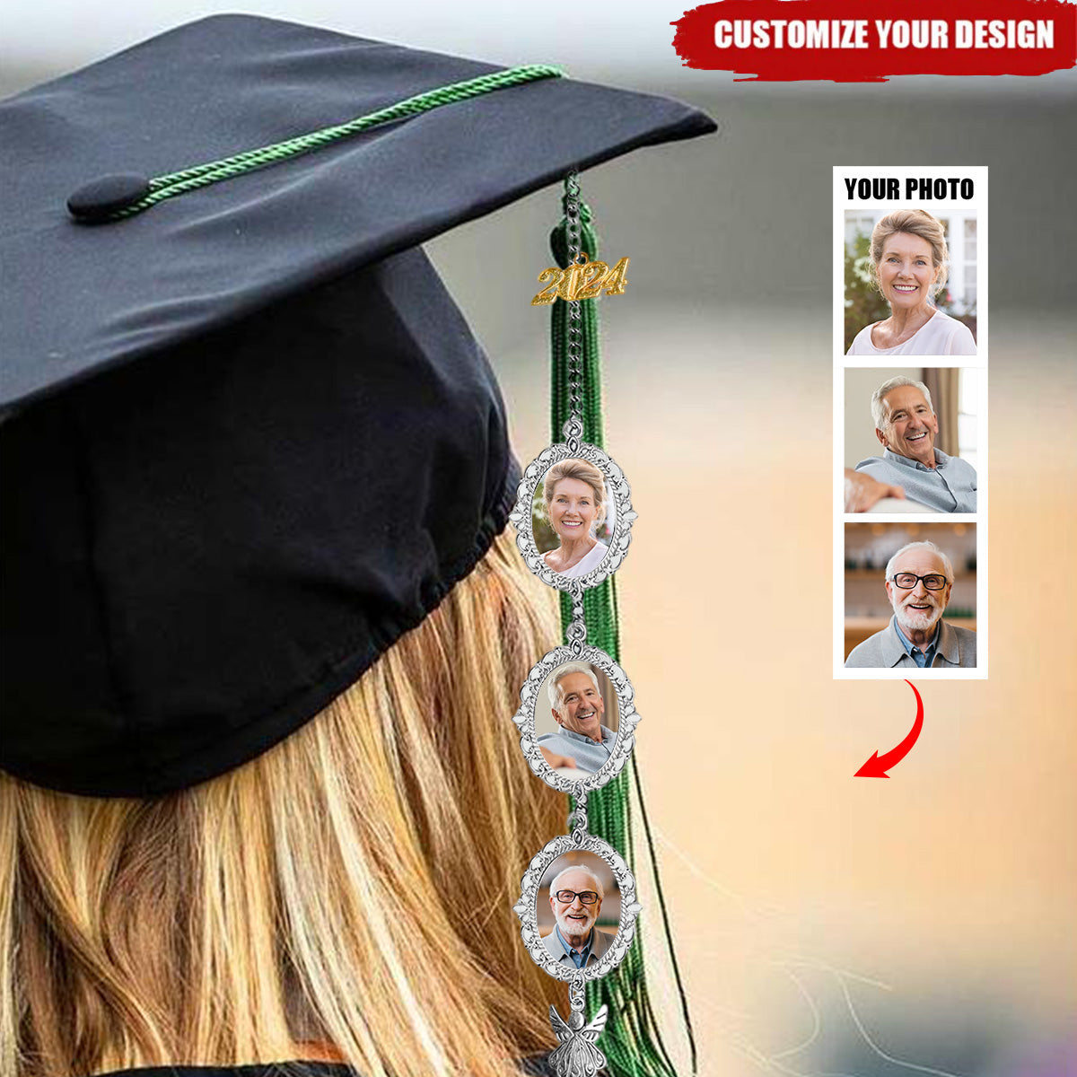 2024 Personalized Graduation Photo Memorial Tassel Charm For Grad Cap Graduation Gift