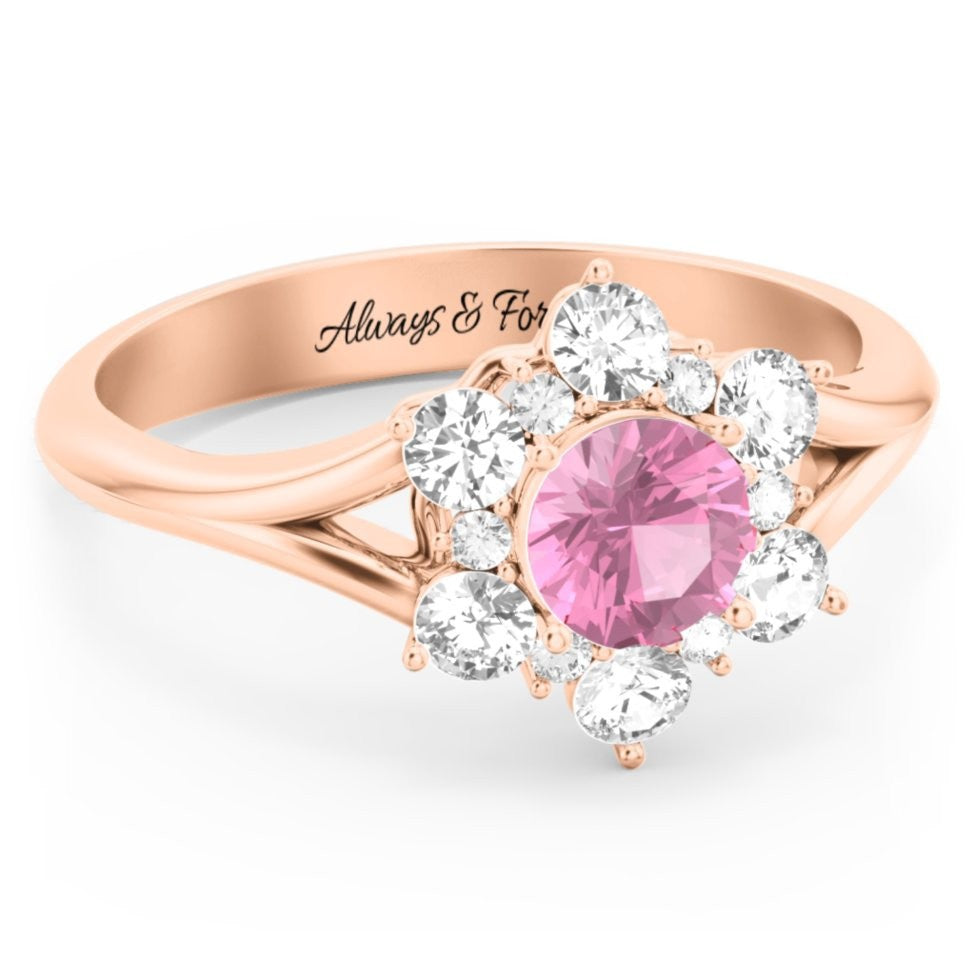 Memorial Personalized Birthstones Promise Ring