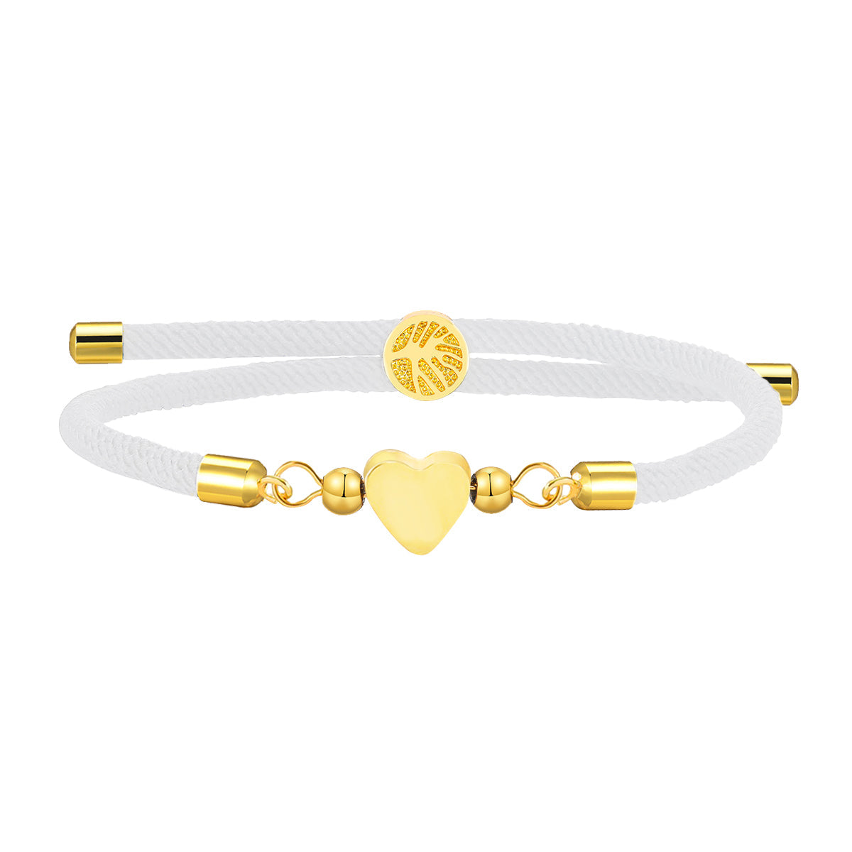 Personalized A-Z Initial Bracelet - Adjustable Colored Heart  Bracelet