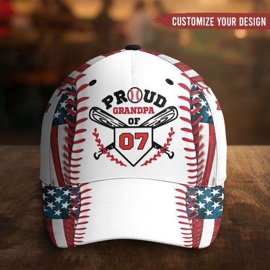 Proud Dad Of A Baseball Player - Personalized Classic Cap