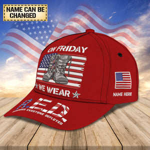 On Friday We Wear RED - Personalized Classic Cap