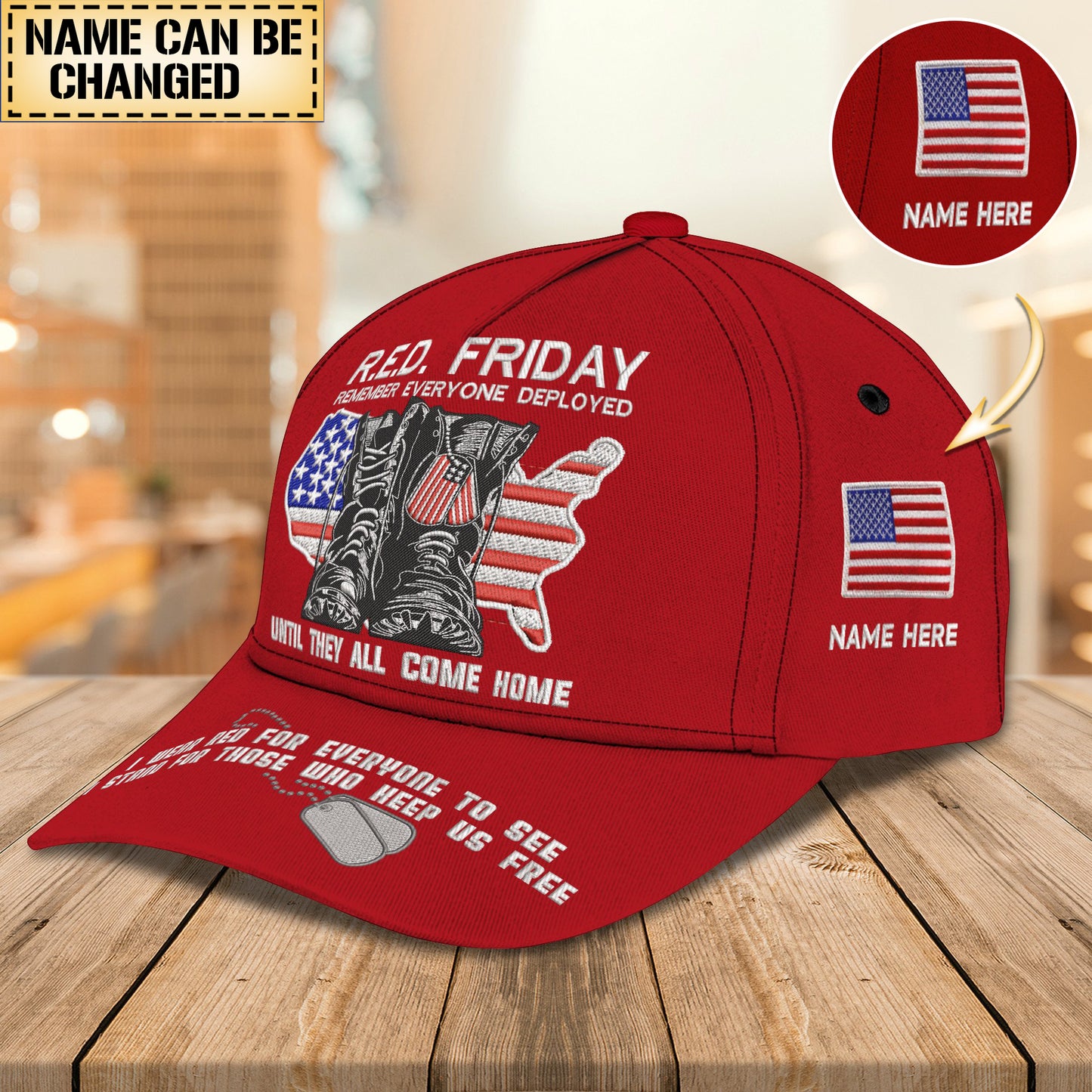 R.E.D Friday Remember Everyone Deployed - Personalized Classic Cap