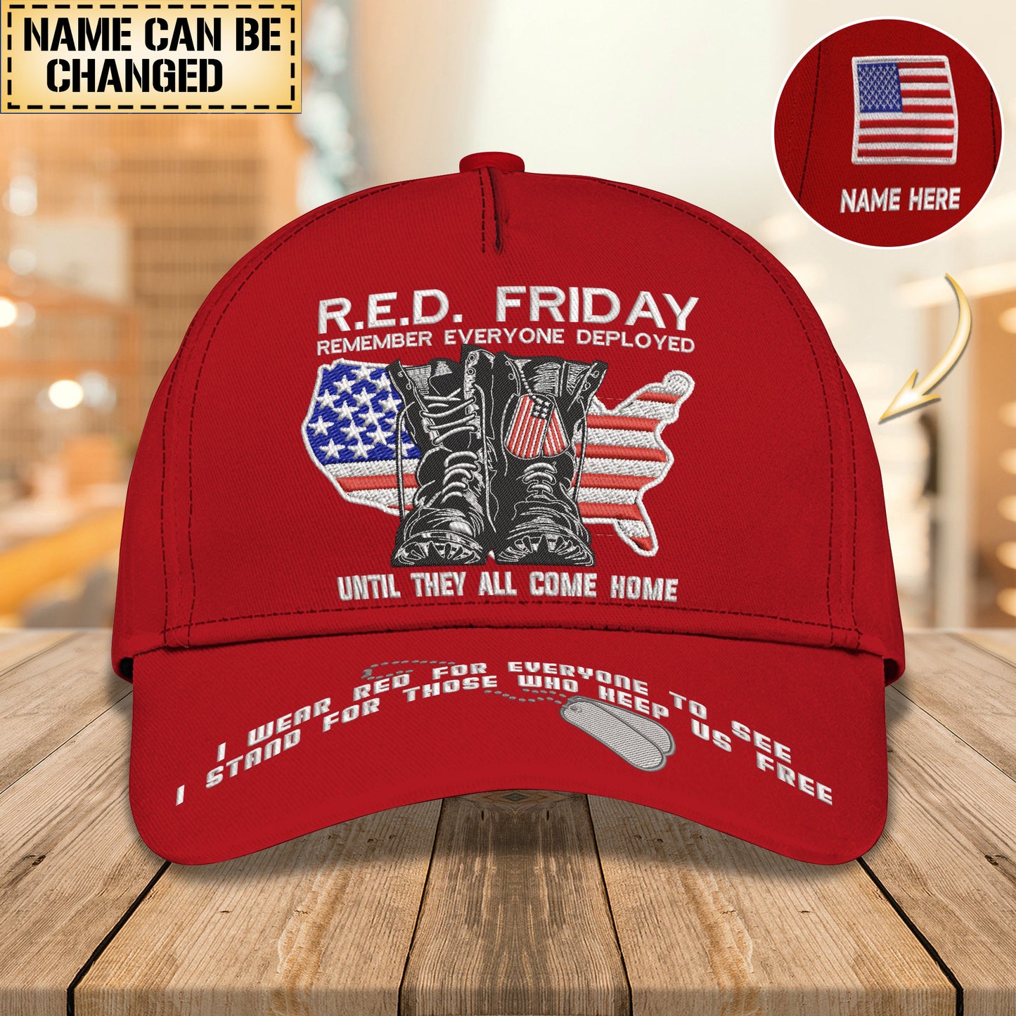 R.E.D Friday Remember Everyone Deployed - Personalized Classic Cap