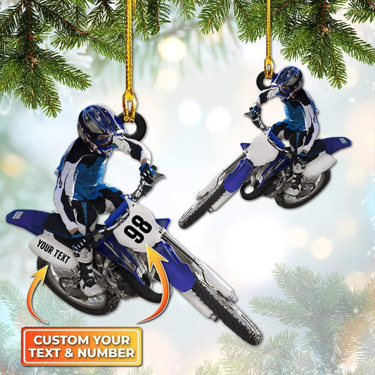 Motocross - Personalized Christmas Acrylic Ornament