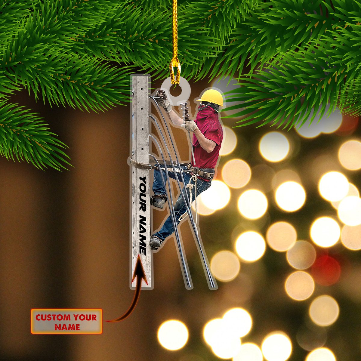 Lineman - Personalized Acrylic Ornament