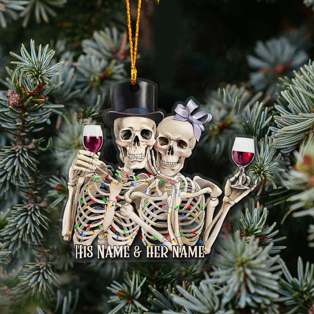 Till Our Last Breath - Personalized Christmas Skull Ornament