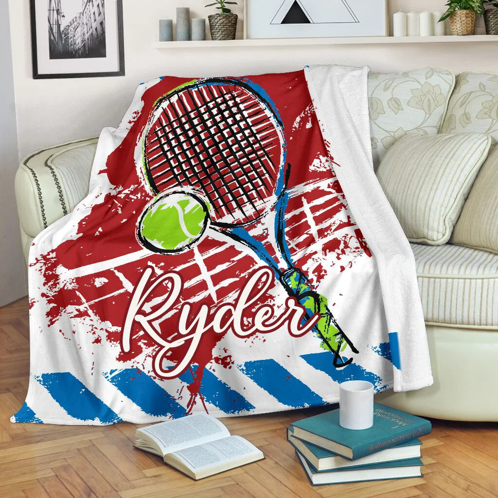 Personalized Lovely Kid Tennis Blanket for Comfort & Unique