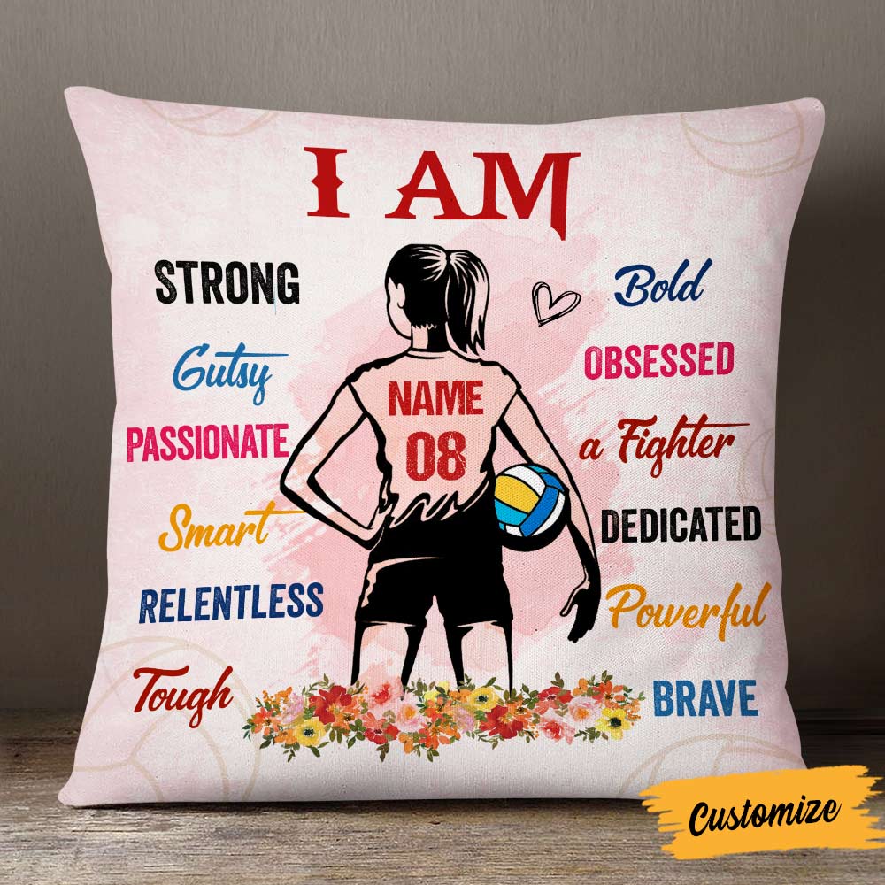 Love Volleyball Player Pillow - Personalized Pillow