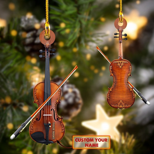 Personalized Violin Christmas Ornament