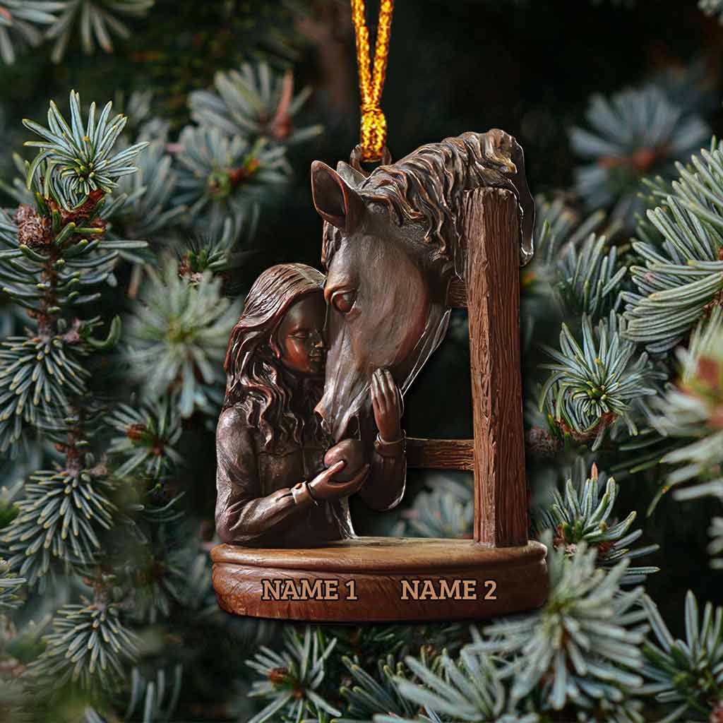 Horse And Girl - Personalized Acrylic Ornament