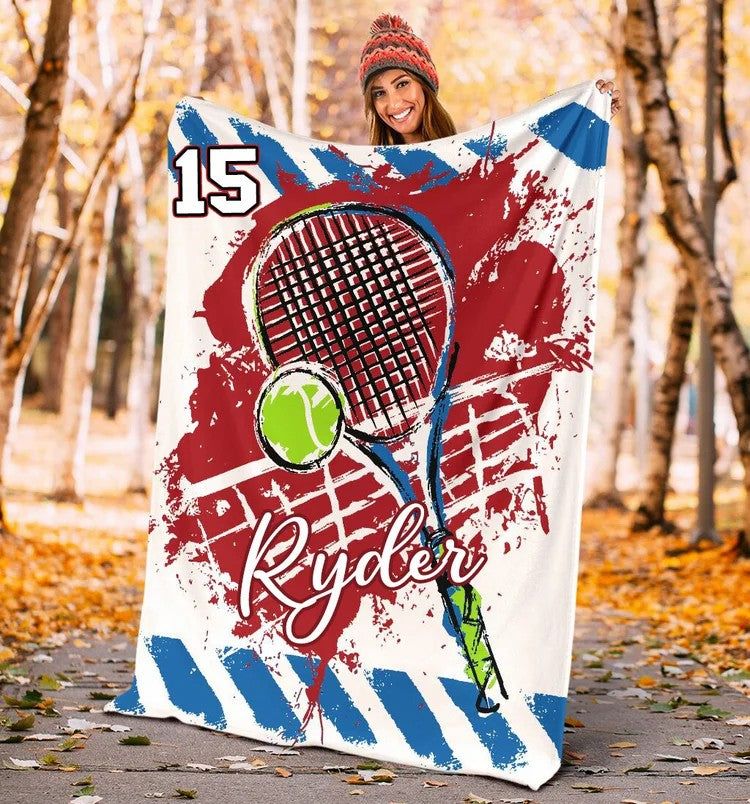 Personalized Lovely Kid Tennis Blanket for Comfort & Unique