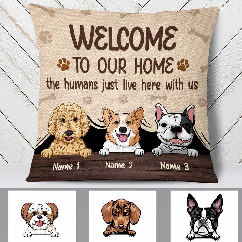 Personalized Dog Family Welcome To Our Home Pillowcase