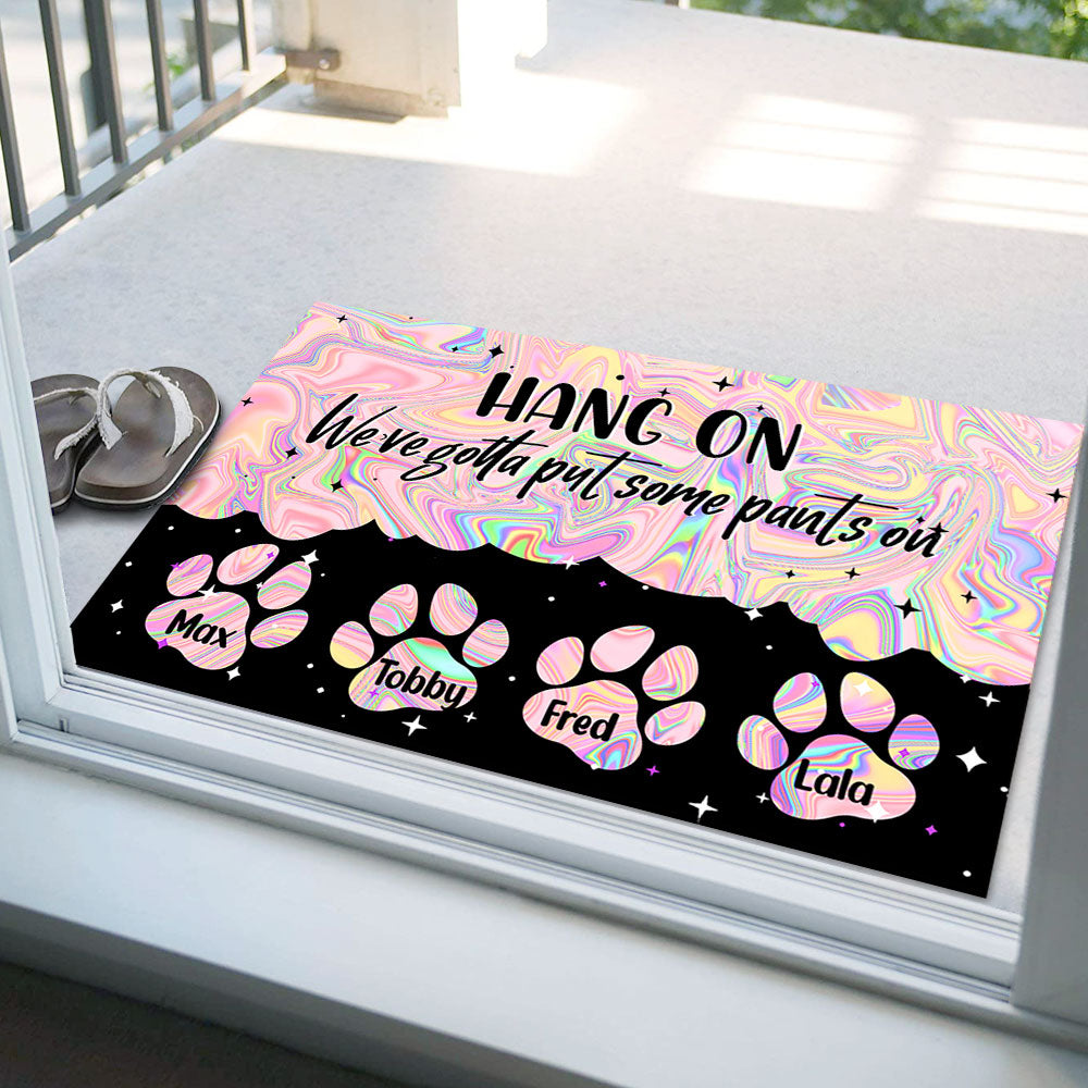 Hologram Pawprints Pets Personalized Doormat