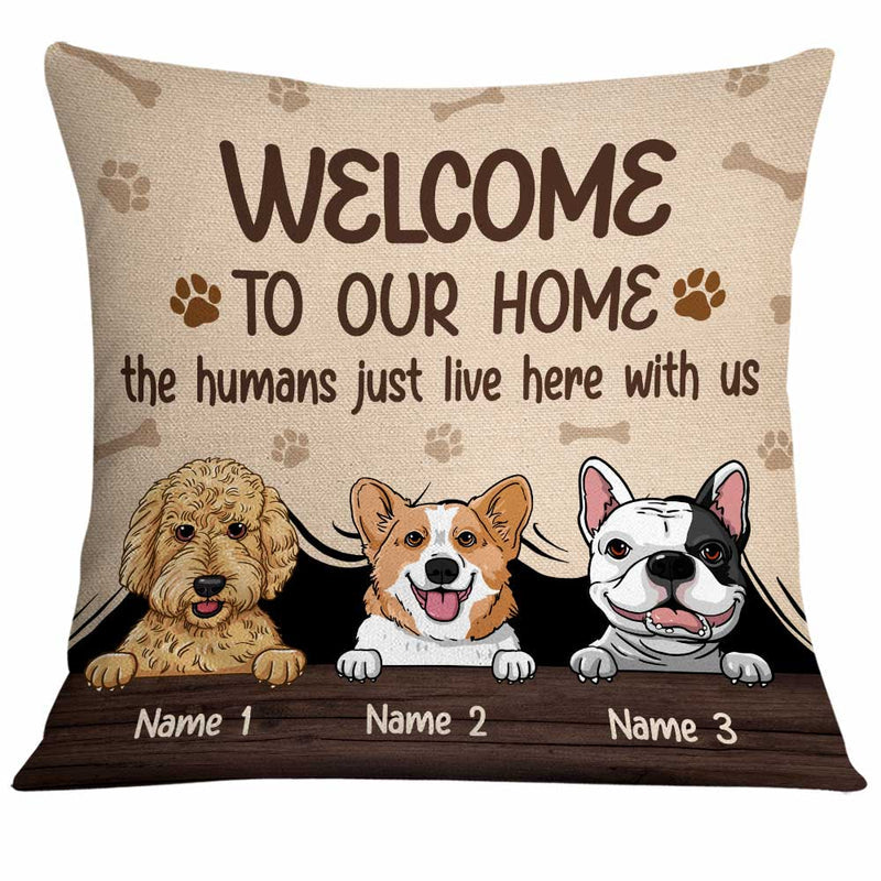 Personalized Dog Family Welcome To Our Home Pillowcase