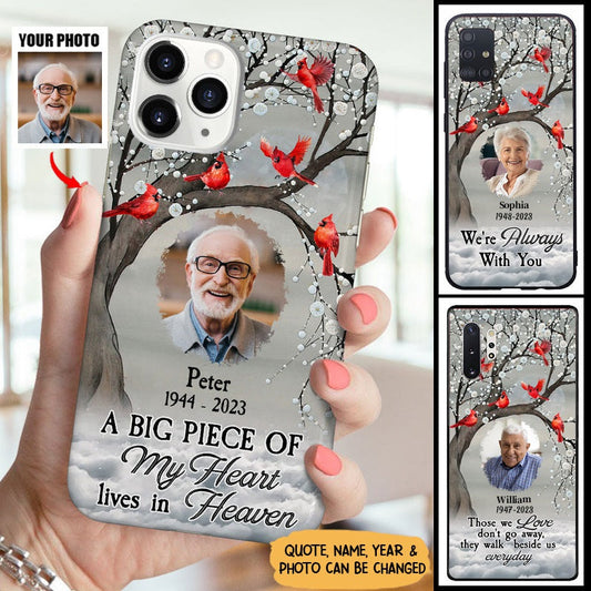 Memorial Cardinal Upload Photo, I'm Always With You Personalized Phone Case