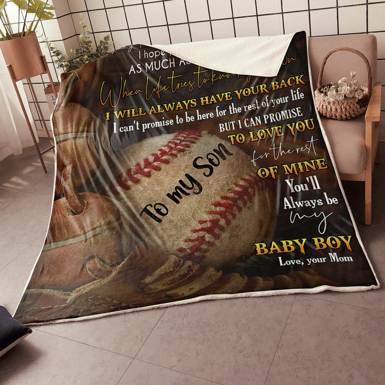 Never Foget That I Love You - Personalized Blankets For Baseball Lovers