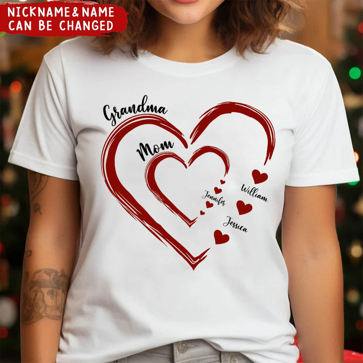 Mom's Grandma's Sweethearts Personalized T-Shirt