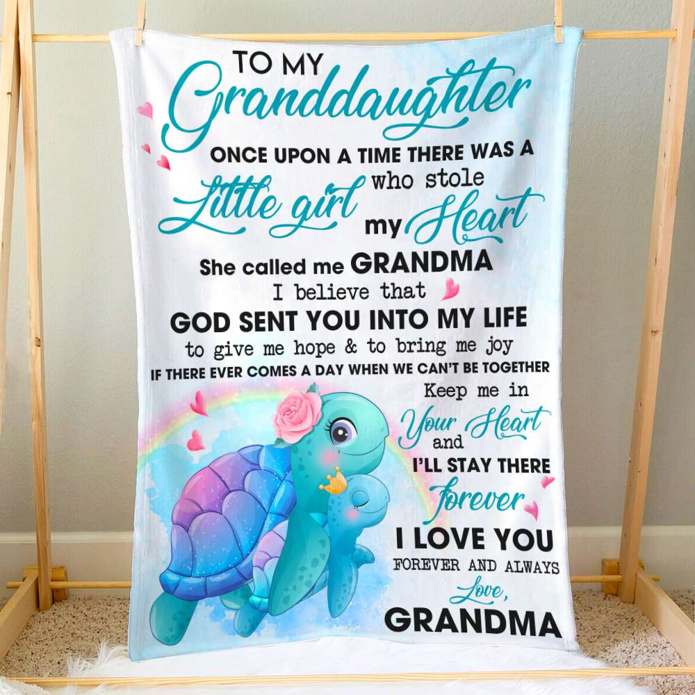 Once Upon A Time Grandma Granddaughter Personalized Blanket