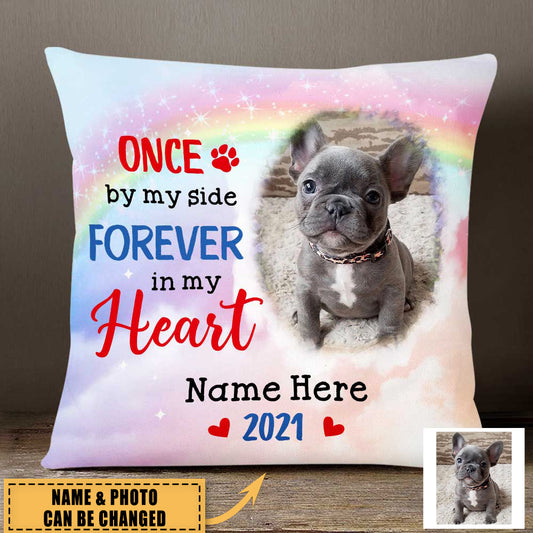 Once By My Side Forever In My Heart - Personalized Photo Pillowcase